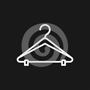 Clothes hanger icon. Coat rack symbol. Flat Vector illustration