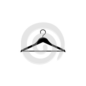 Clothes Hanger Icon Logo Template Isolated on White Background. Vector