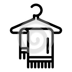 Clothes hanger icon, outline style