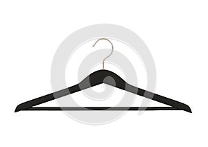 Clothes hanger isolated on white background