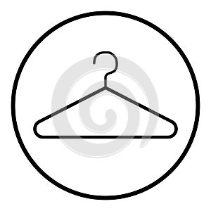 Clothes hanger modern icon vector isolated on white background. Shop symbol