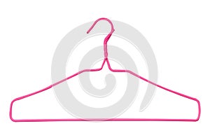 Clothes hanger plastic isolated on white background. clipping path