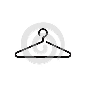 Clothes hanger. Vector illustration isolated on white background.