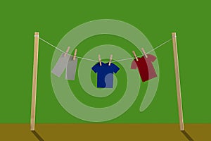 Clothes Hanging to Dry