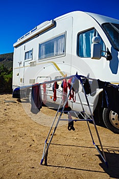 Clothes hanging to dry outdoor