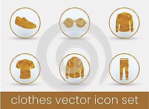 Clothes Icon Set orange