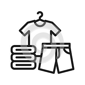 Clothes icon vector image.