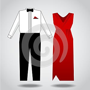 Clothes illustration for both sexes