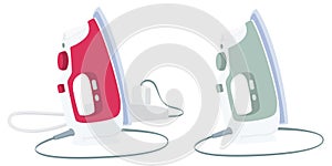 Clothes iron laundry cartoon. Illustration for internet and mobile website