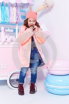 Clothes for kid jeans denim fur hat fashion style small little g