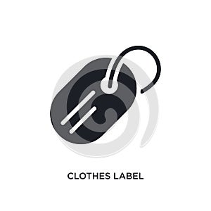 clothes label isolated icon. simple element illustration from ultimate glyphicons concept icons. clothes label editable logo sign