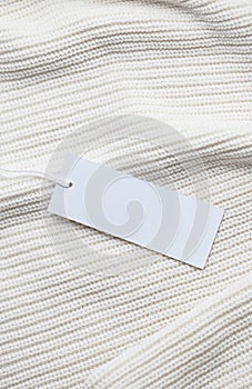 Clothes label tag blank white mockup