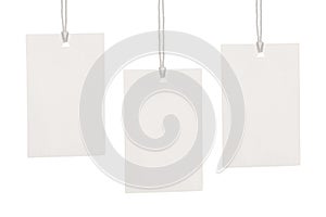 Clothes label tag blank white mockup