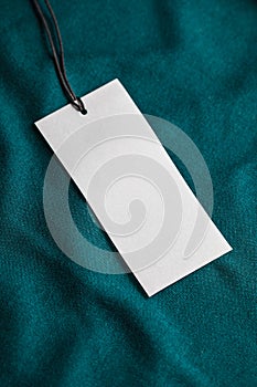 Clothes label tag blank white mockup