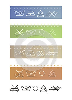 Clothes labels in colors