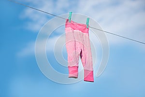 Clothes laundry on line