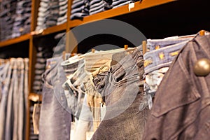 Clothes in the modern retail store
