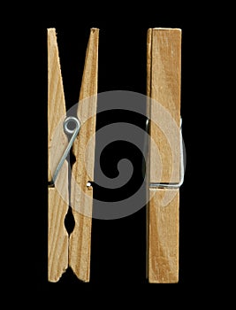 Clothes natural wooden peg