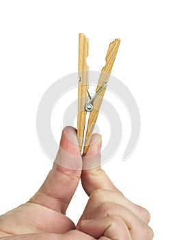 Clothes natural wooden peg