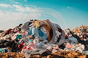 Clothes Piled In Landfill photo