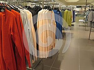 Clothes for sale in department store