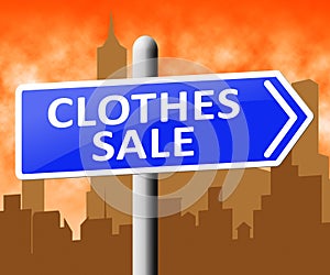 Clothes Sale Showing Cheap Fashion 3d Illustration