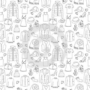 Clothes seamless pattern.