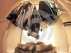 clothes in a shop