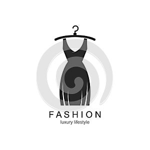Clothes shop fashion logo vector
