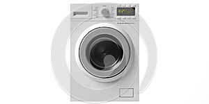 Clothes washer, dryer machine isolated cut out on white background. 3d illustration