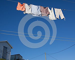 Clothes on washing line