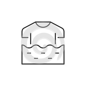 Clothes washing line outline icon