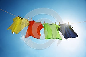 Šňůra na věšení prádla a prádelna 