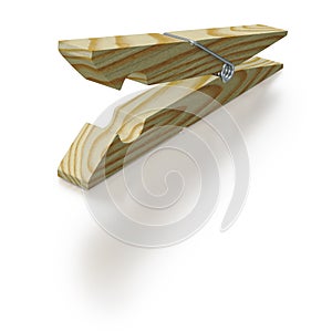 Wooden, traditional clothespeg