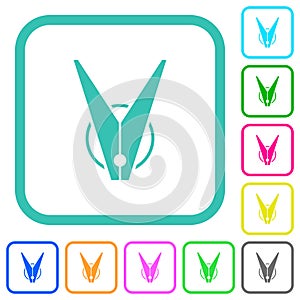 Clothespin vivid colored flat icons