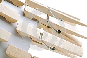 Clothespins attached with card