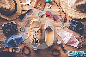 Clothing and accessories for men and women ready for new normal travel - life style