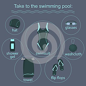 Clothing and accessories for swimming pools