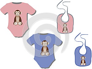 Clothing from baby boy and girl photo