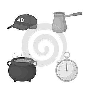 Clothing, business, leisure and other monochrome icon in cartoon style. report, sports, cafe icons in set collection.