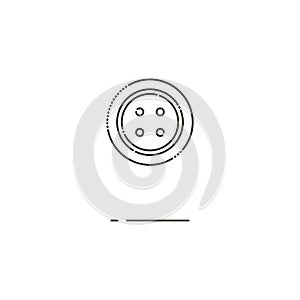 Clothing button thin line icon. Mbe minimalism style