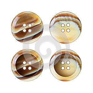 Clothing buttons isolated