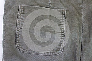 Clothing Fabric Detail Corduroy Jeans Pocket