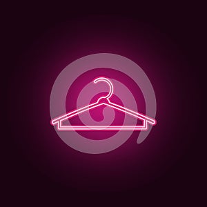 Clothing hanger icon. Elements of Handmade in neon style icons. Simple icon for websites, web design, mobile app, info graphics