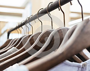 Clothing on Hangers Fashion retail Display Shop Business