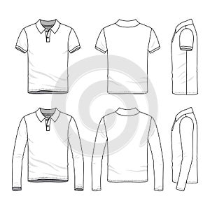 Clothing set of male golf polo shirt.