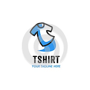 Clothing tees fusion tshirt fusion logo icon symbol in simple bold style vector