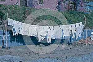 Cloths Hanging On Clothesline