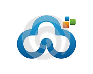 cloud tech 2 logo icon template