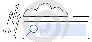 Cloud Technology and Data Growth with Search Interface Concept